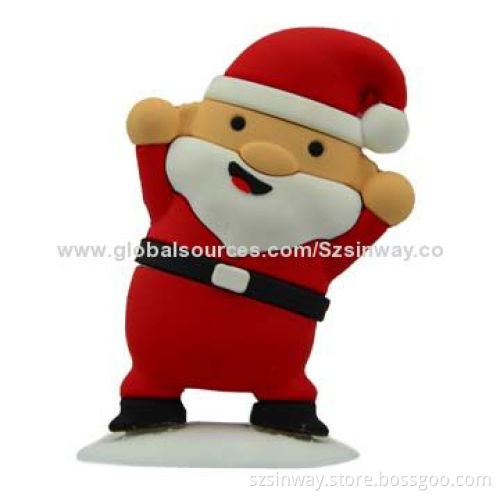 PVC Santa Claus Smartphone USB Flash Drive with Micro USB Port, 1-32GB Capacity